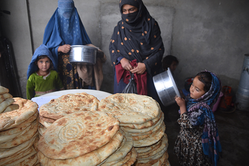 families receiving food